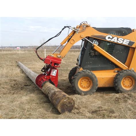 skid steer hand tamper|skid steer pole setter attachment.